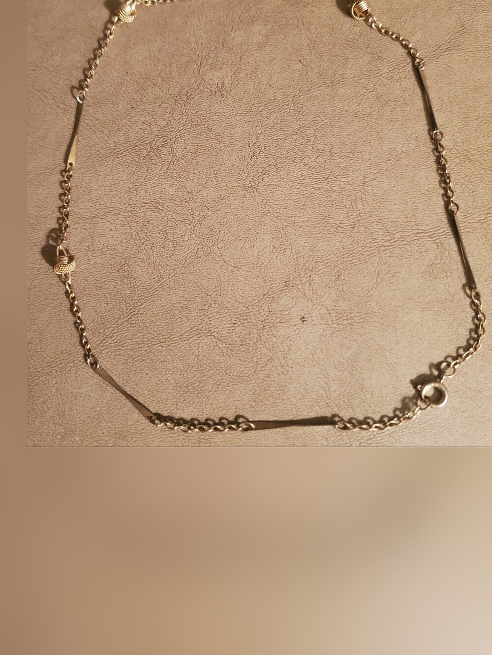 Gold-Tone Women's Chain Necklace - Classic Bead Accent